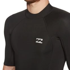 Billabong Top 2mm Absolute Manches Courtes Black Silver -Plongée Soldes billabong top 2mm absolute manches courtes black silver 1