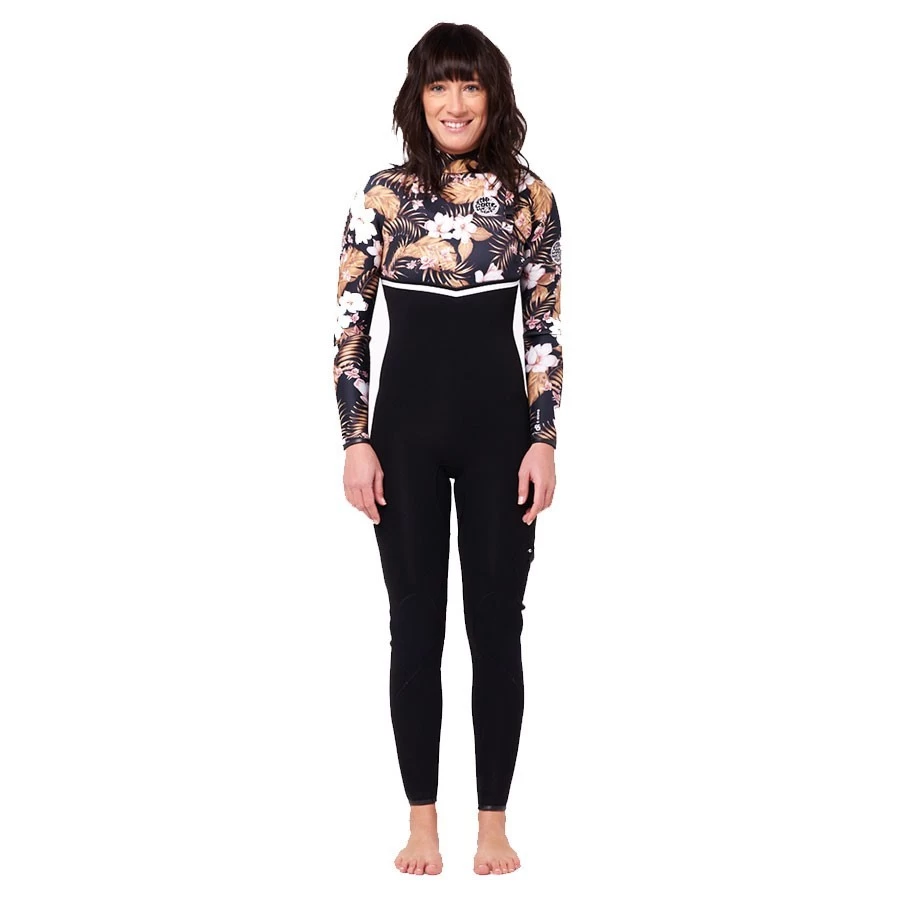 Combinaison Femme Rip Curl E-Bomb 3/2 Mm Zip Free - Black Gold 1 Combinaison Femme Rip Curl E-Bomb 3/2 Mm Zip Free - Black Gold