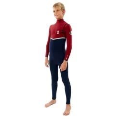 Combinaison Junior Rip Curl Flashbomb 4/3 Zip Free Navy/Red -Plongée Soldes combinaison junior rip curl flashbomb 43 zip free navyred 2