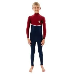 Combinaison Junior Rip Curl Flashbomb 4/3 Zip Free Navy/Red