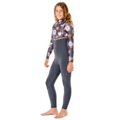 Rip Curl Combinaison Junior RipCurl FlashBomb 4/3 Chest Zip Washed Black