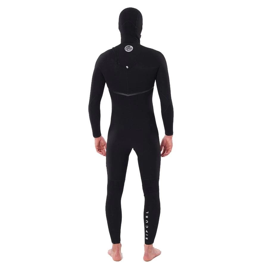 Combinaison Rip Curl E Bomb Zip Free 4/3 Hooded Black 3 Combinaison Rip Curl E Bomb Zip Free 4/3 Hooded Black – Image 3