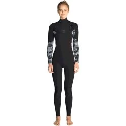 Combinaison Rip Curl FlashBomb 3/2 Chest Zip Black Grey