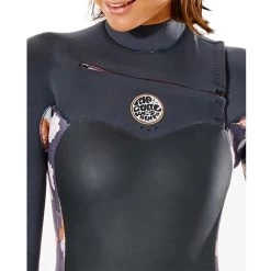 Combinaison Rip Curl FlashBomb 4/3 Chest Zip Washed Black -Plongée Soldes combinaison rip curl flashbomb 43 chest zip washed black 4