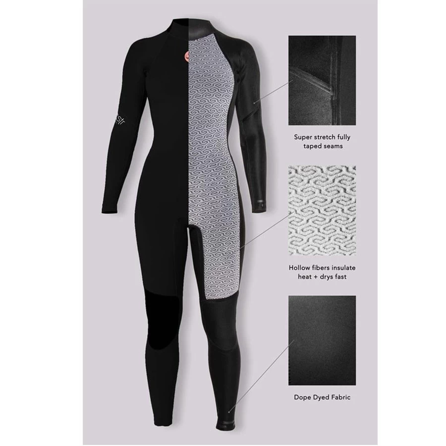 Sisstrevolution 7 Seas 3/2 Chest Zip By Vissla - Black 5 Sisstrevolution 7 Seas 3/2 Chest Zip By Vissla - Black – Image 5